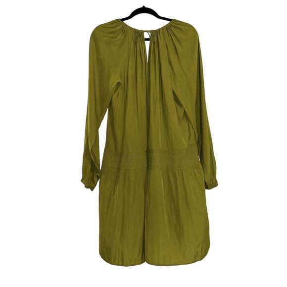Ramy Brook Long Sleeve Green Shift Dress SMALL - Picture 2 of 6